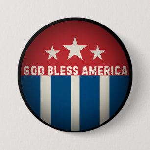 Gott segne Amerika Retro Button