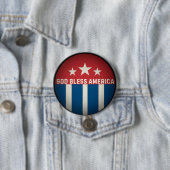 Gott segne Amerika Retro Button (Beispiel)
