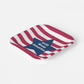 Gott segne Amerika rot weiß und blau Pappteller (Gewinkelt)