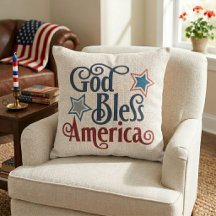 Gott segne Amerika Rot Weiß und Blau Patriotisch