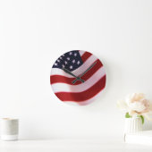 Gott segne Amerika Runde Wanduhr (Zuhause)