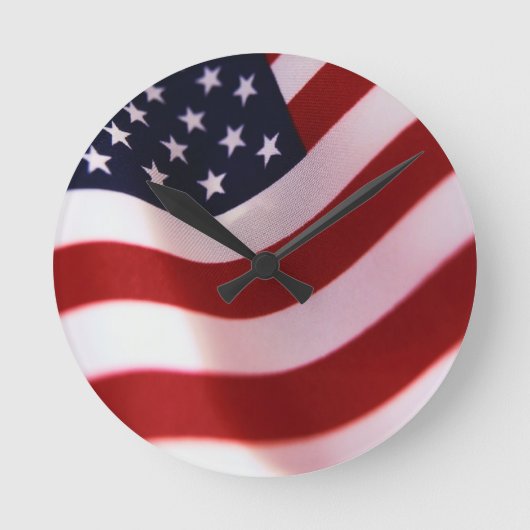 Gott segne Amerika Runde Wanduhr (Vorderseite)