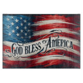 Gott segne Amerika Schneidebrett (Vorderseite)