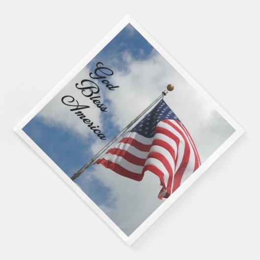 Gott segne Amerika! Serviette (Ecke)