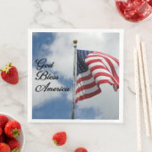 Gott segne Amerika! Serviette (Beispiel)