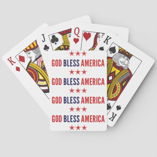 Gott segne Amerika Spielkarten (Rückseite)