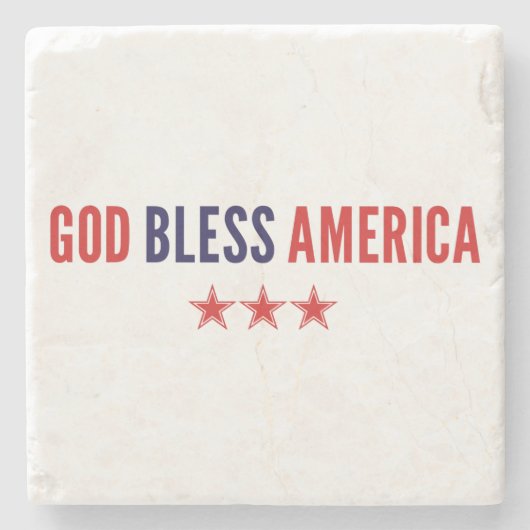 Gott segne Amerika Steinuntersetzer (Vorderseite)