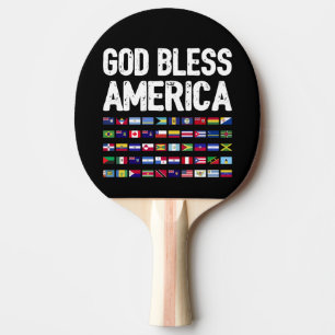 Gott segne Amerika - Stolz aller lateinamerikanisc Tischtennis Schläger