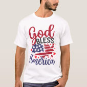 Gott segne Amerika T - Shirt (Vorderseite)