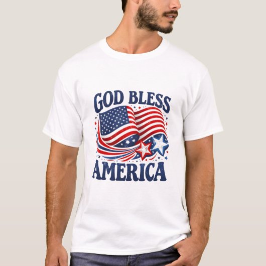 Gott segne Amerika T-Shirt (Vorderseite)