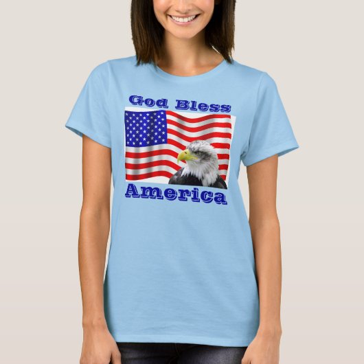 Gott segne Amerika T Shirt (Vorderseite)