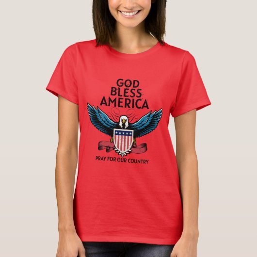 Gott segne Amerika T - Shirt der Frauen (Vorderseite)