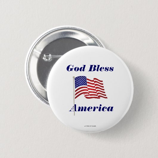 Gott segne Amerika-Taste/Laptop-Stift Button (Vorne & Hinten)
