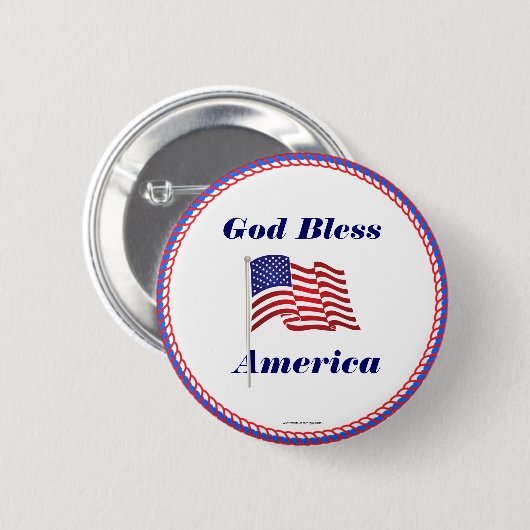 Gott segne Amerika-Taste/Laptop-Stift Button (Vorne & Hinten)