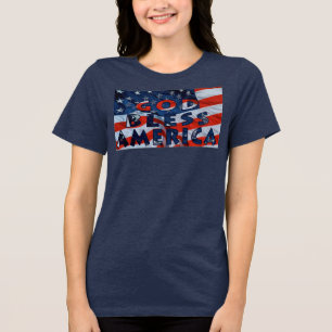 Gott segne Amerika Tri-Blend Shirt