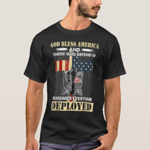 Gott segne Amerika und diejenigen, die es verteidi T-Shirt