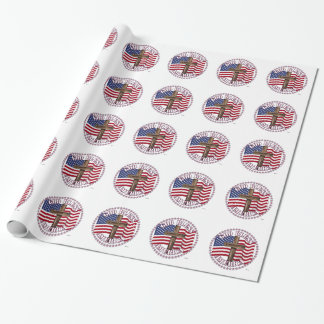 Gott segne Amerika und kreuzen mit US-Flagge 50 St Geschenkpapier