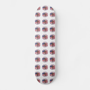 Gott segne Amerika und kreuzen mit US-Flagge 50 St Skateboard
