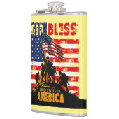 Gott segne Amerika: US-Flagge, Patriotismus Design Flachmann (Links)