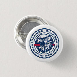 Gott segne Amerika, USA-Adler im Kreis Button