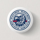 Gott segne Amerika, USA-Adler im Kreis Button (Vorderseite)