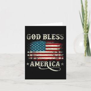 Gott segne Amerika USA Flagge 4. Juli Patriotisch Karte