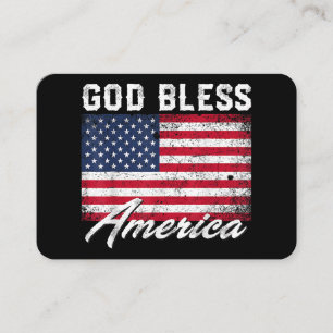 Gott segne Amerika USA-Flagge 4. Juli Patriotisch Visitenkarte