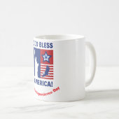 "Gott segne Amerika" Vaterländische Symbole Kaffeetasse (VorderseiteRechts)