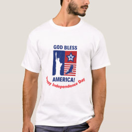 "Gott segne Amerika" Vaterländische Symbole T-Shirt