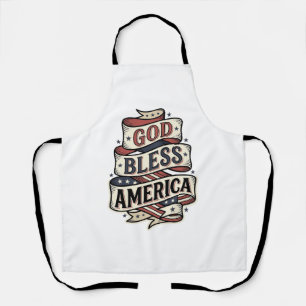 Gott segne Amerika Vintage Patriotisches Vektor-De Schürze