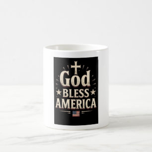 Gott segne Amerika - Vintages Patriotisches Christ Kaffeetasse