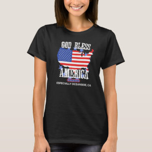 Gott segne Amerika vor allem Ocanside CA US-Staat T-Shirt