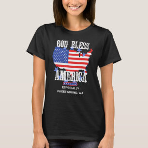 Gott segne Amerika vor allem Puget Sound WA US Sta T-Shirt