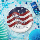 Gott segne Amerika - Wachfahne Pappteller (Party)