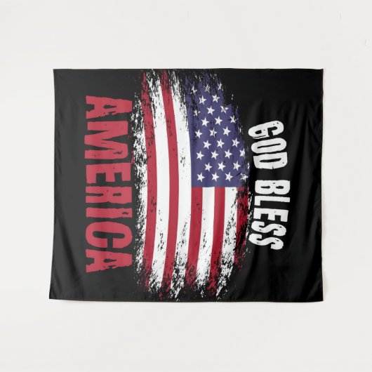 Gott segne Amerika Wandteppich (Vorderseite (Horizontal))