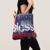 Gott segne Amerika Wasserfarbe Platsch Tasche (Von Nahem)