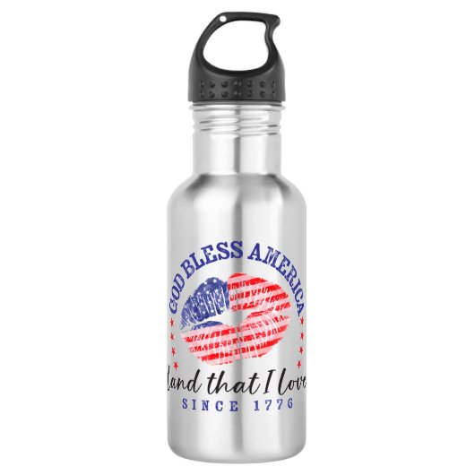 Gott segne Amerika - Wasserflasche (Vorderseite)