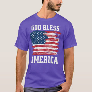 Gott segne AmerikaDruck auf die Rückseite T-Shirt