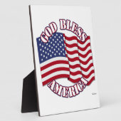 Gott segne Amerikaner mit US-Flagge Fotoplatte (Seite)