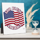 Gott segne Amerikaner mit US-Flagge Fotoplatte (Seite)