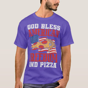 Gott segne Amerikanische Freiheit und Pizza 4. Jul T-Shirt
