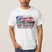 Gott segne Amerikas Soldaten auf der Flagge T-Shirt (Vorderseite)
