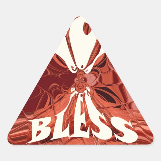 Gott segne Art Print Dreieckiger Aufkleber (Vorderseite)