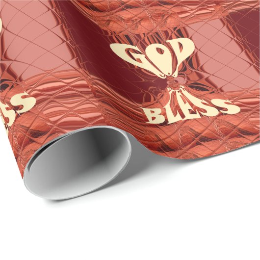 Gott segne Art Print Geschenkpapier (Rolleneckpunkt)