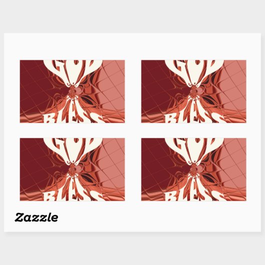 Gott segne Art Print Rechteckiger Aufkleber (Blatt)