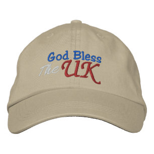 Gott segne das britische Modell für die Obergrenze Bestickte Kappe