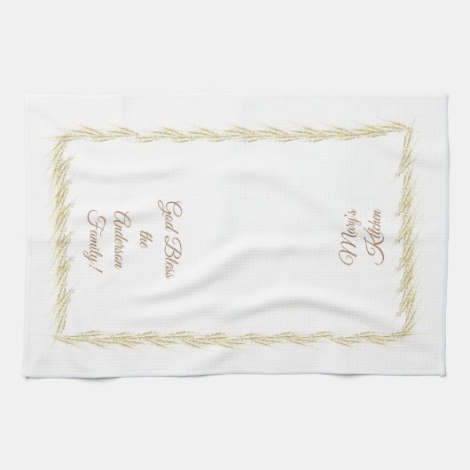 Gott segne das Personalisierte Küchentuch der Fami (Horizontal)