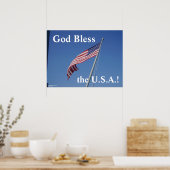 Gott segne das Poster der USA! (Küche)