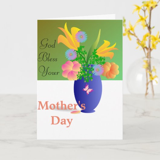 Gott segne deinen Muttertag Karte (Gelbe Blume)