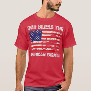 Gott segne den amerikanischen Bauer USA Flag Patri T-Shirt